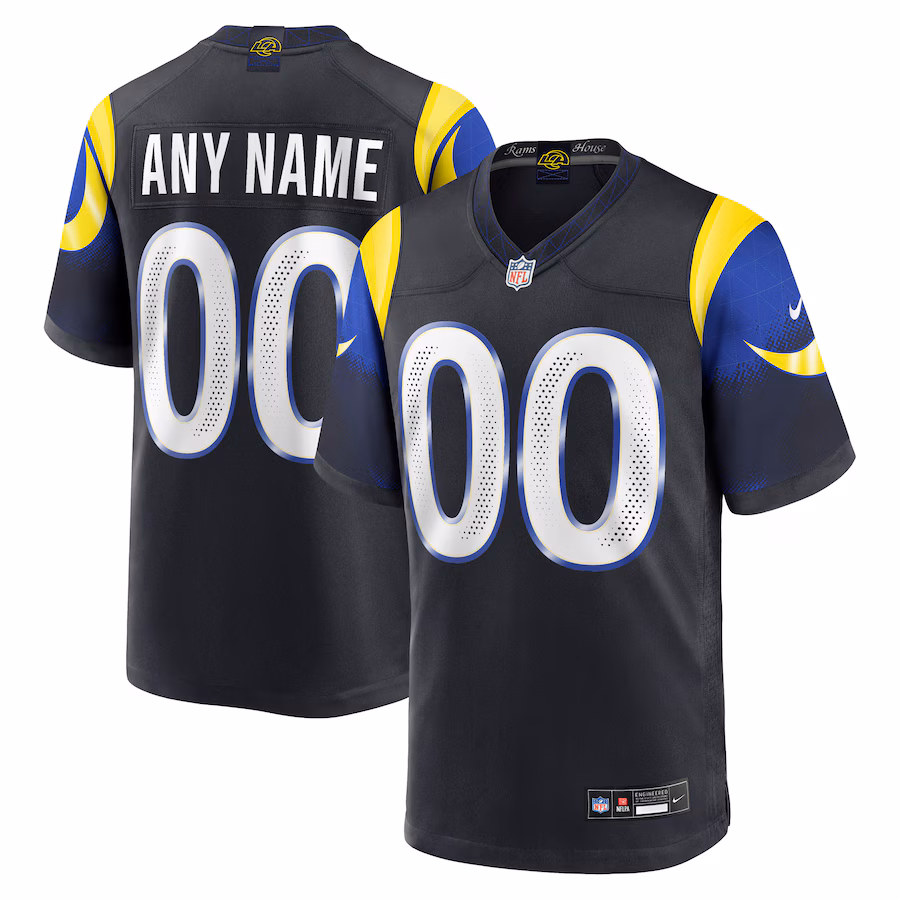 Men's Los Angeles Rams Nike Midnight Blue 2025 Rivalries Collection Custom Game Jersey - ujerseystore