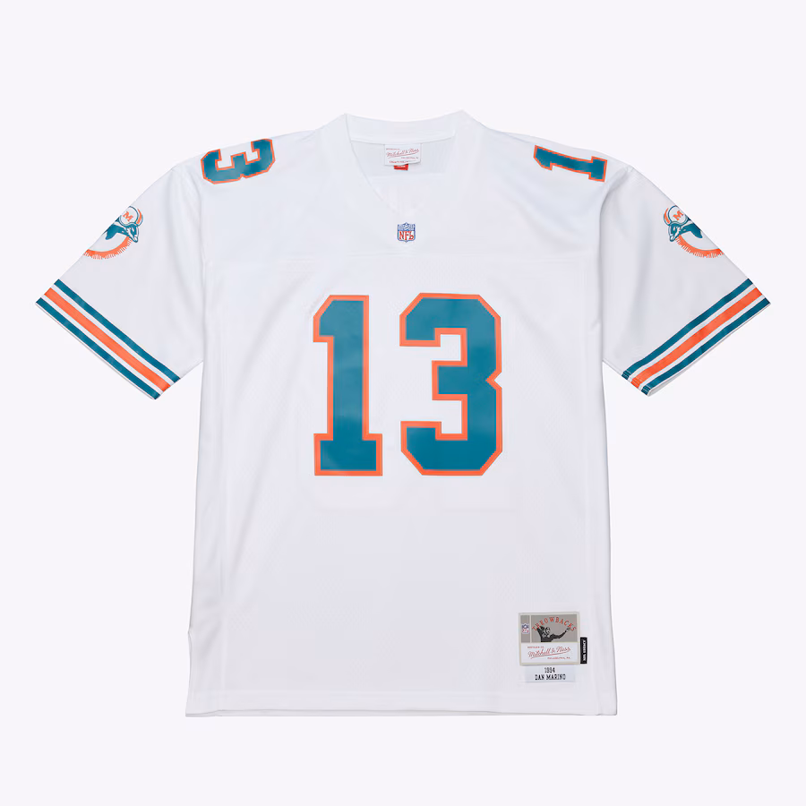 Men's Miami Dolphins Dan Marino Mitchell & Ness White 1994 Legacy Replica Jersey - ujerseystore