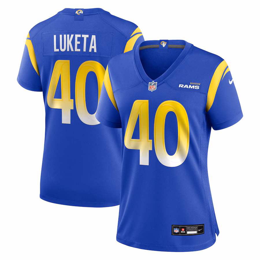 Women's Los Angeles Rams Jesse Luketa Nike Royal Team Game Jersey - ujerseystore
