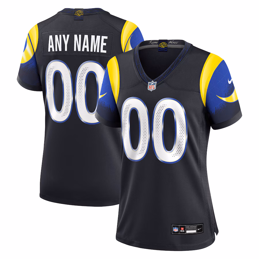 Women's Los Angeles Rams Nike Midnight Blue 2025 Rivalries Collection Custom Game Jersey - ujerseystore