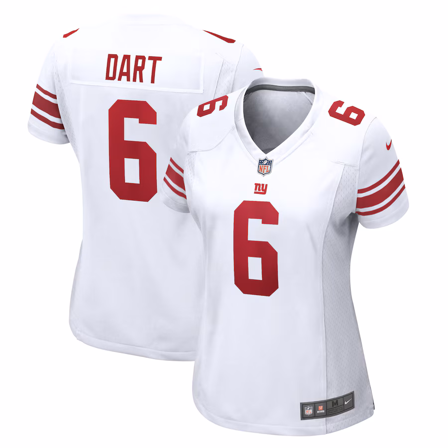 Women's New York Giants Jaxson Dart Nike White Game Jersey - ujerseystore