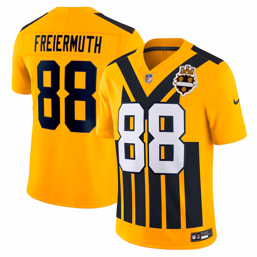 Men's Pittsburgh Steelers Pat Freiermuth Nike Gold Alternate Vapor F.U.S.E. Limited Jersey - ujerseystore