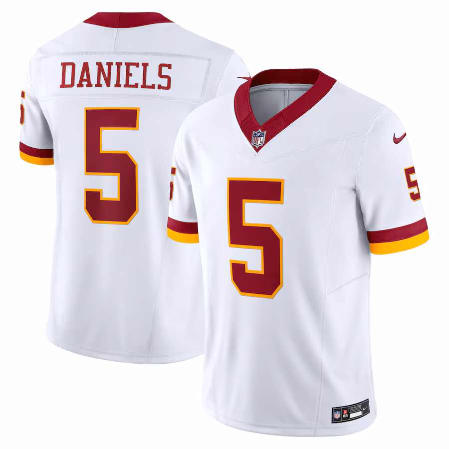 Men's Washington Commanders Jayden Daniels Nike White Vapor F.U.S.E. Limited Super Bowl Era Jersey - ujerseystore