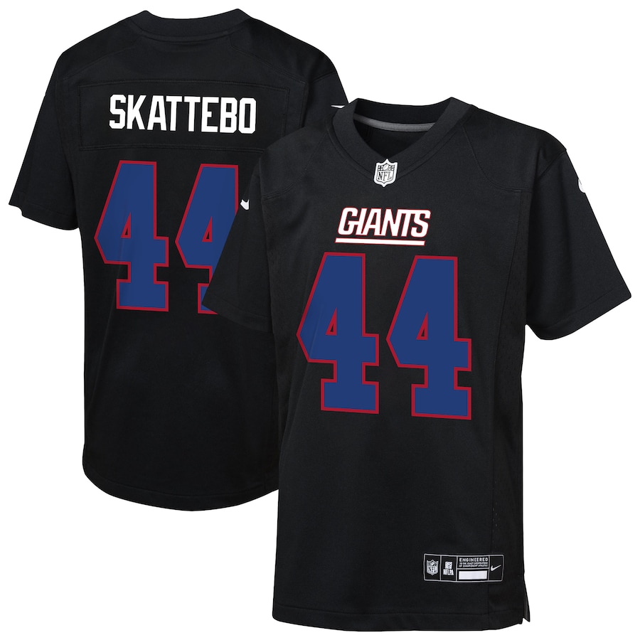 Youth New York Giants Cam Skattebo Nike Carbon Black Fashion Game Jersey - ujerseystore