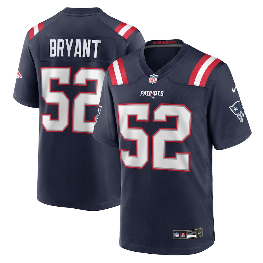 Men's New England Patriots Marcus Bryant Nike Navy Team Game Jersey - ujerseystore
