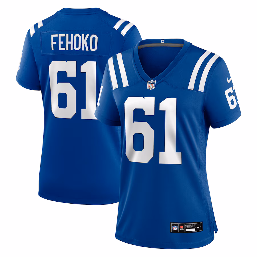 Women's Indianapolis Colts Viliami Fehoko Nike Royal Team Game Jersey - ujerseystore