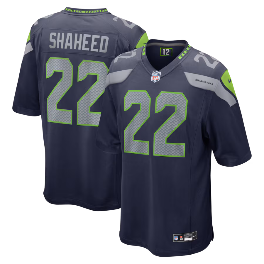 Men's Seattle Seahawks Rashid Shaheed Nike College Navy Team Game Jersey - ujerseystore