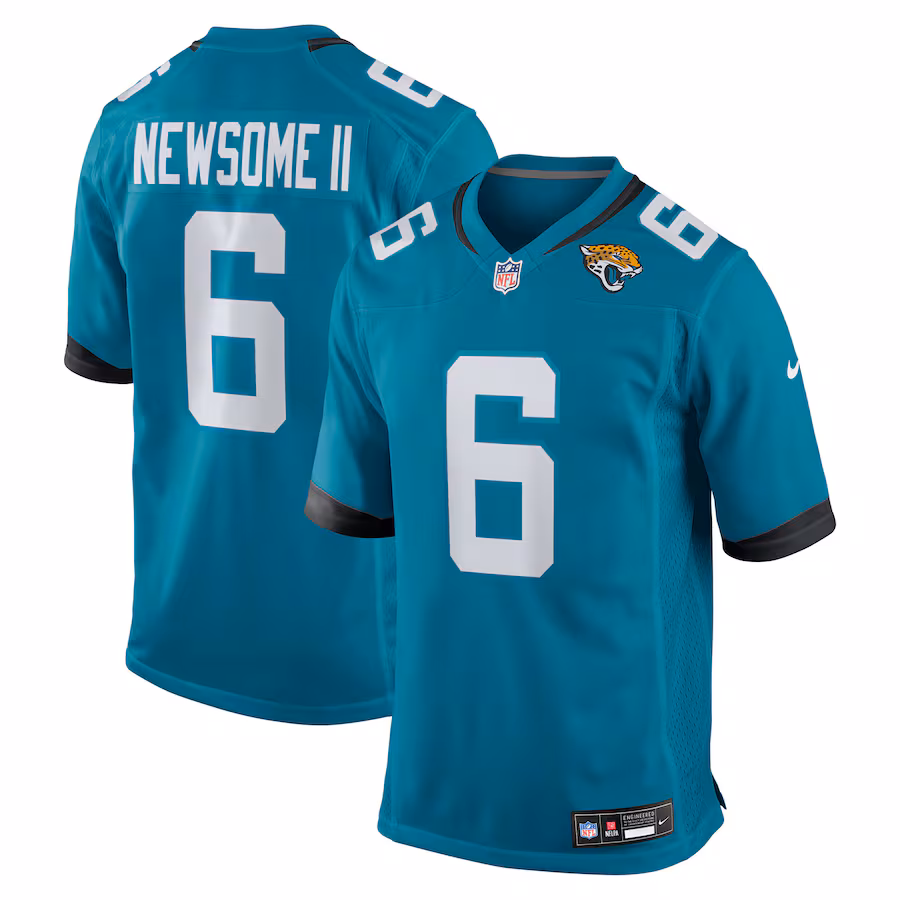 Men's Jacksonville Jaguars Greg Newsome II Nike Teal Team Game Jersey - ujerseystore