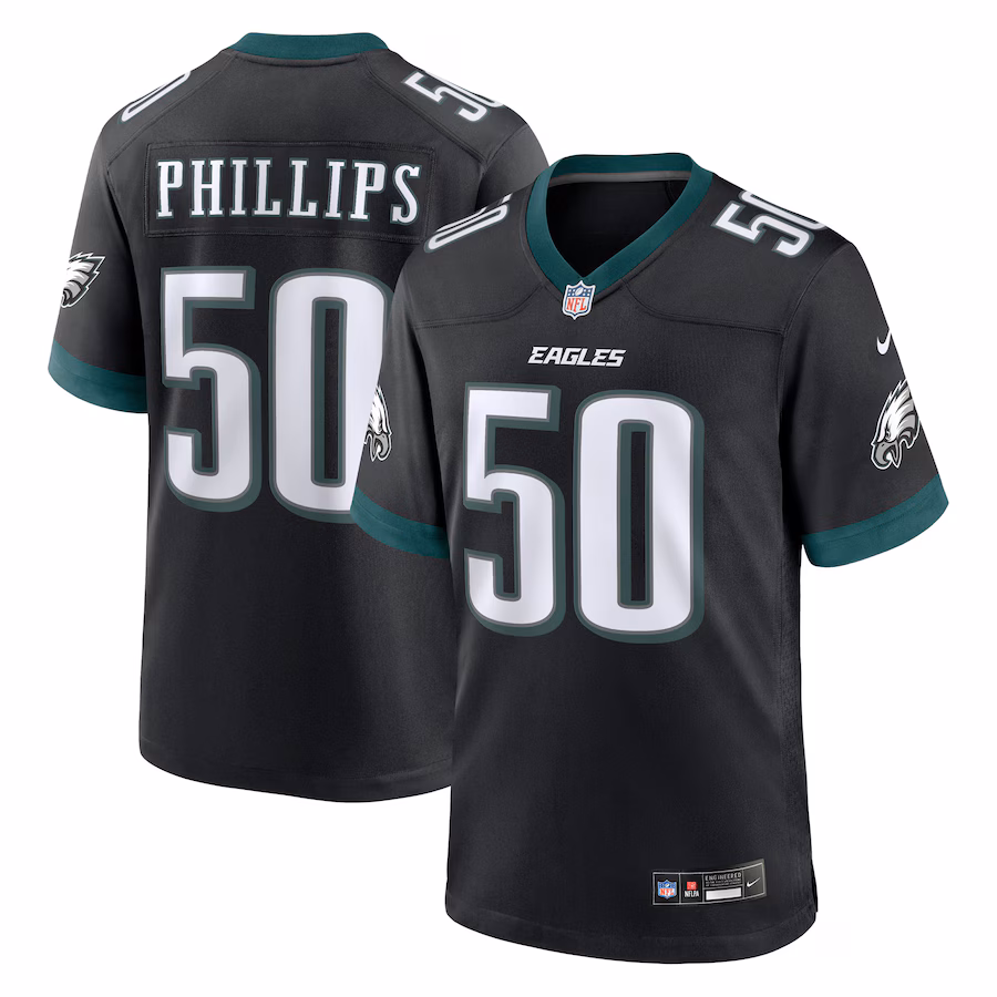 Men's Philadelphia Eagles Jaelan Phillips Nike Black Alternate Game Jersey - ujerseystore