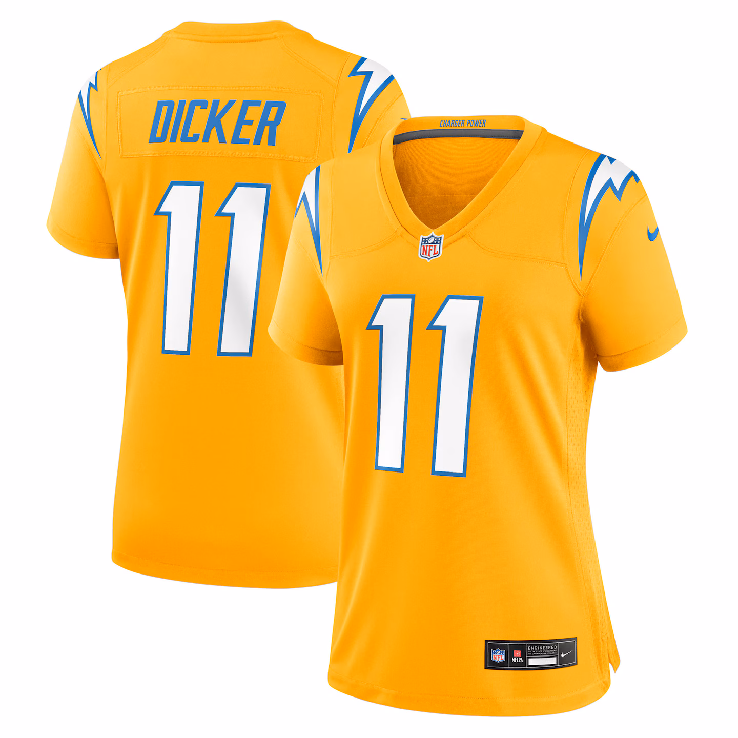 Women's Los Angeles Chargers Cameron Dicker Nike Gold Alternate Game Jersey - ujerseystore