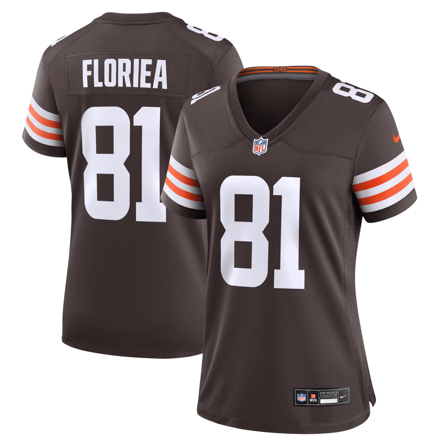 Women's Cleveland Browns Luke Floriea Nike Brown Team Game Jersey - ujerseystore