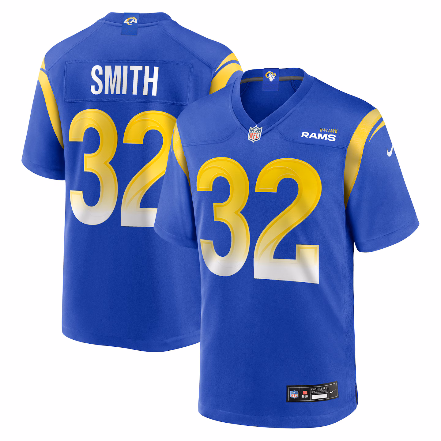 Men's Los Angeles Rams Christopher Smith Nike Royal Team Game Jersey - ujerseystore
