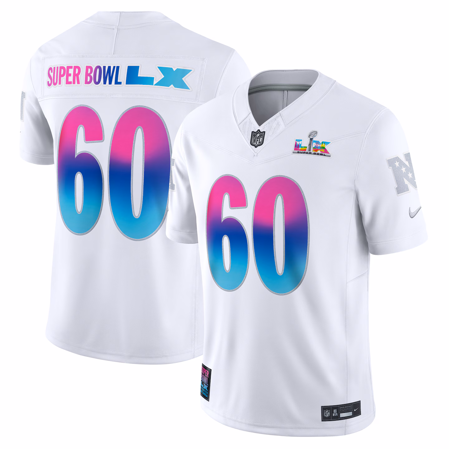 Men's Super Bowl LX Nike White Vapor F.U.S.E. Limited Jersey - ujerseystore