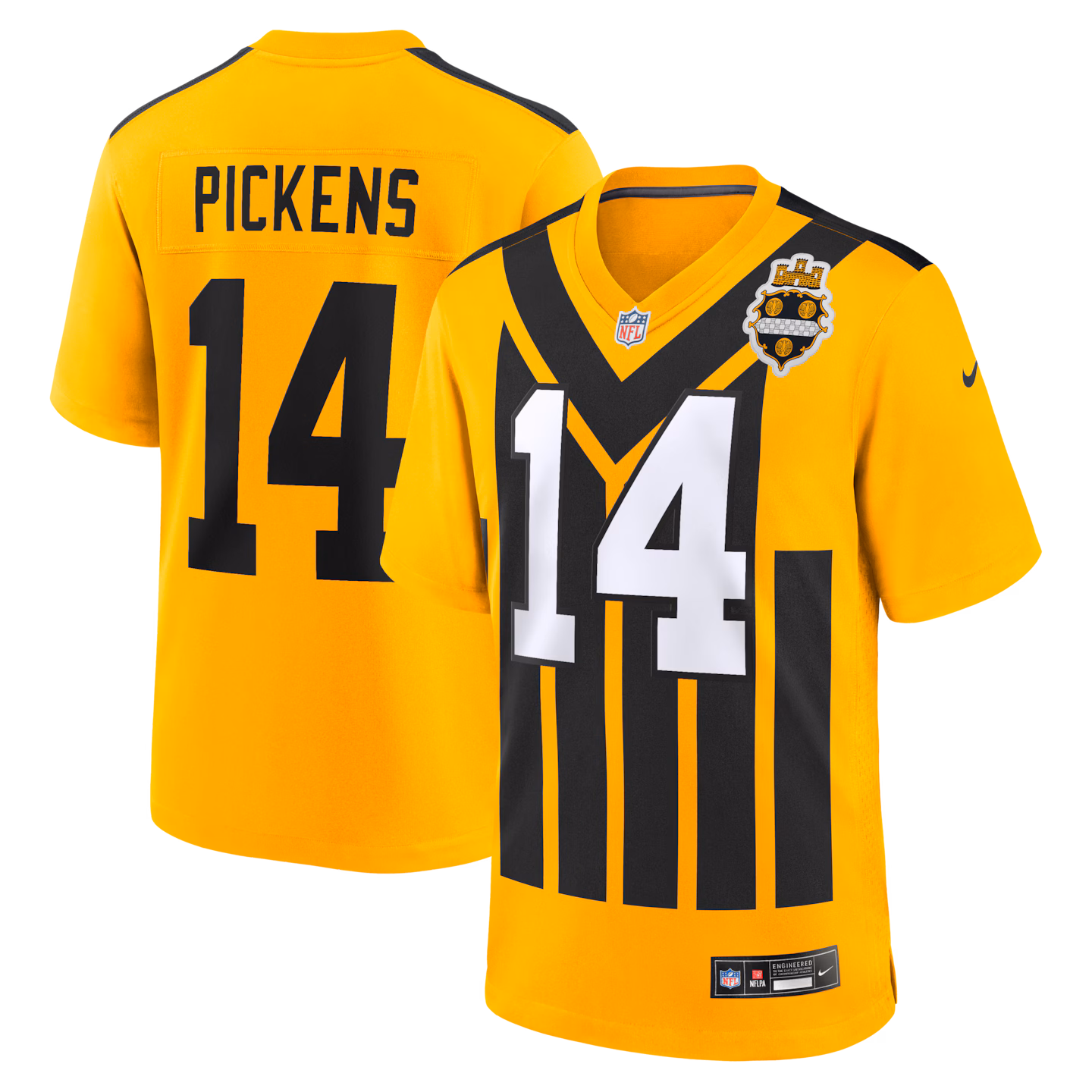 Men's Pittsburgh Steelers George Pickens Nike Gold Alternate Game Jersey - ujerseystore