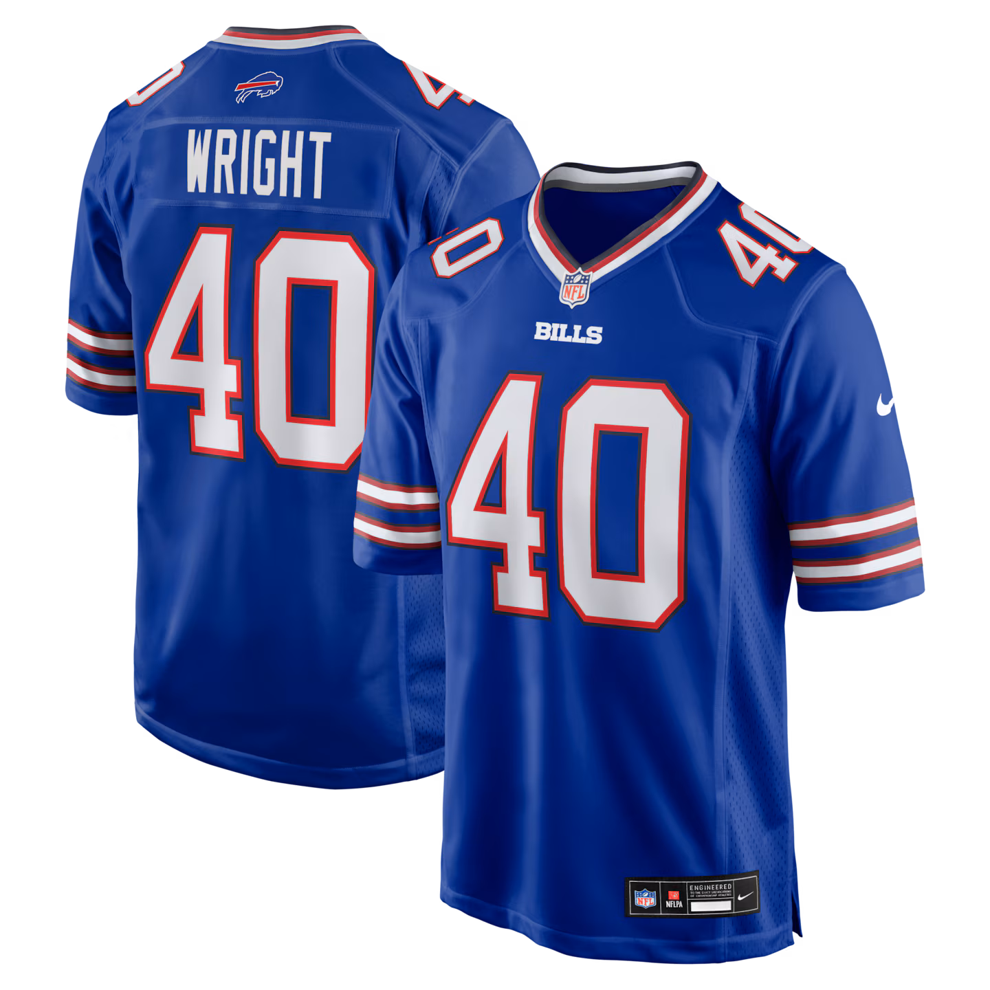 Men's Buffalo Bills Matthew Wright Nike Royal Team Game Jersey - ujerseystore