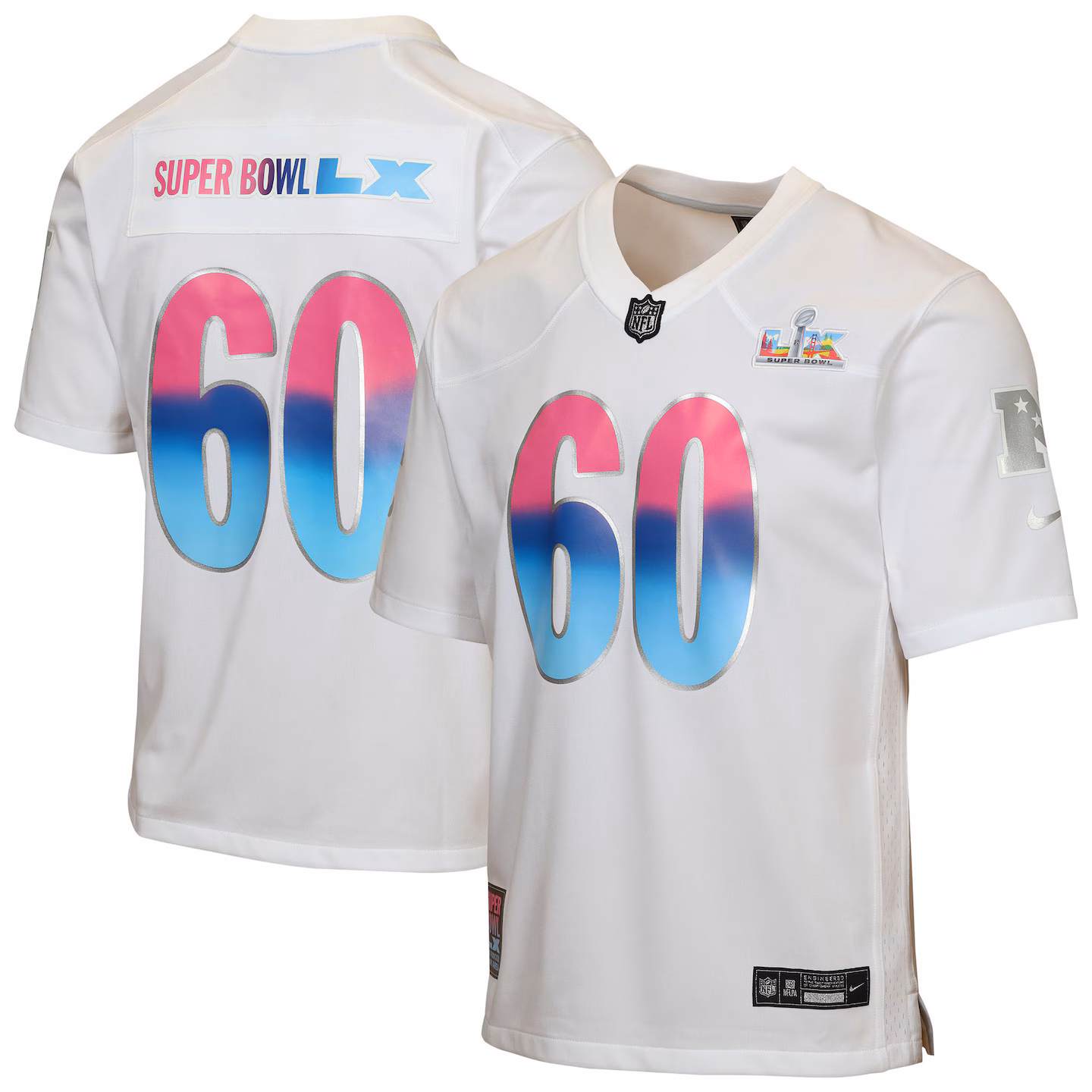 Youth Super Bowl LX Nike White Game Jersey - ujerseystore