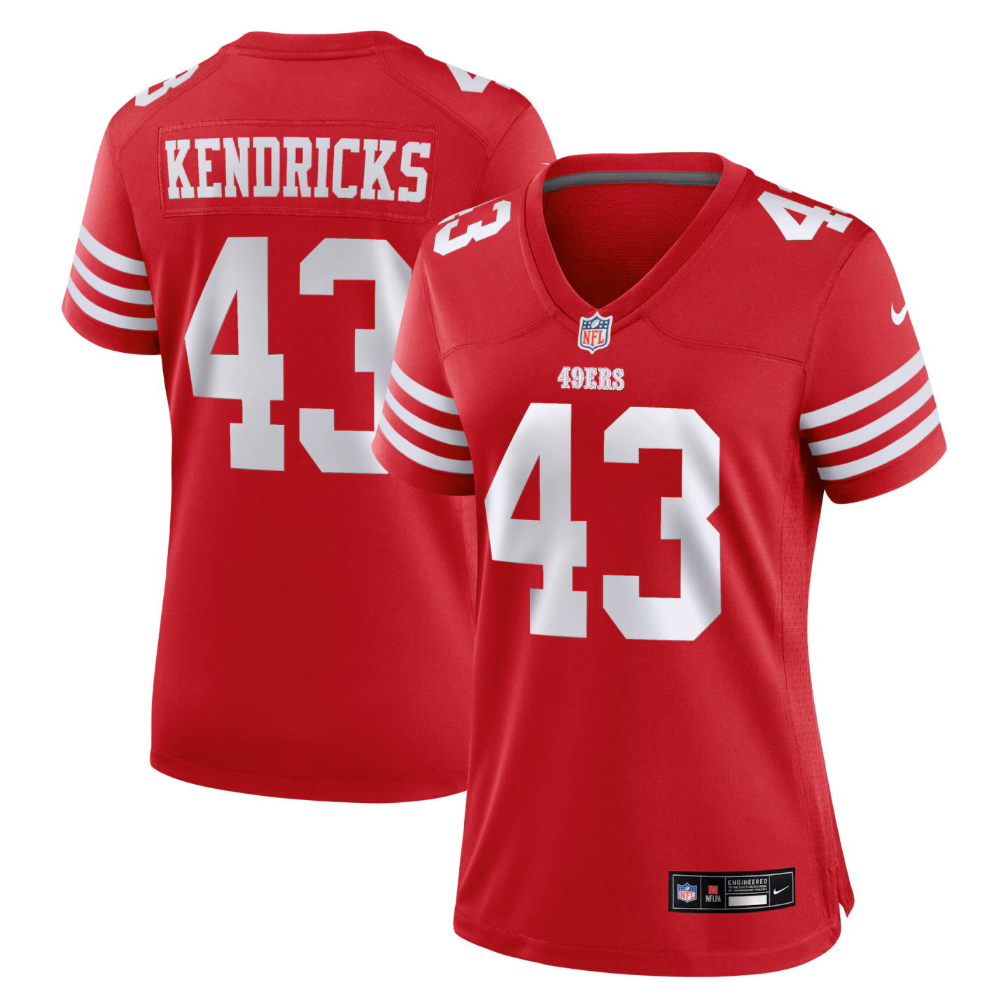 Women's San Francisco 49ers Eric Kendricks Nike Scarlet Game Jersey - ujerseystore