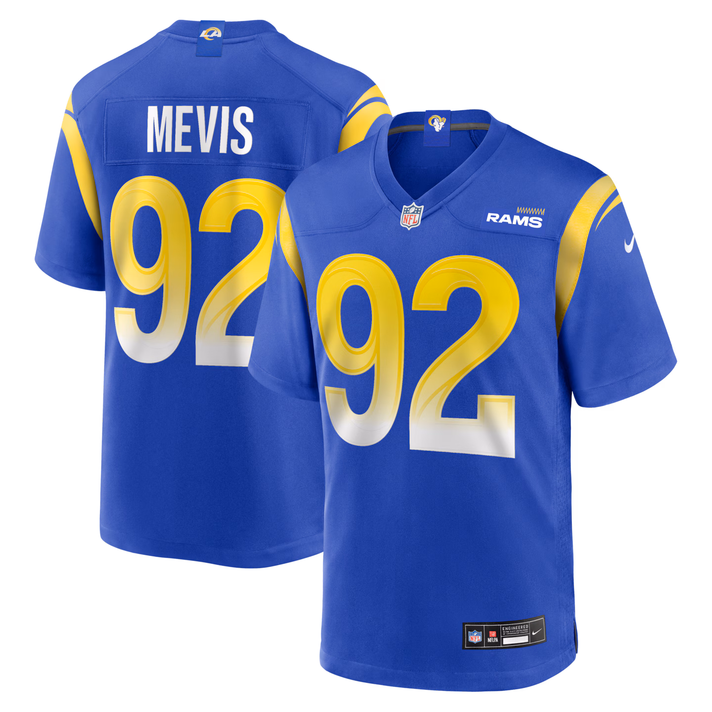 Men's Los Angeles Rams Harrison Mevis Nike Royal Team Game Jersey - ujerseystore